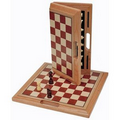 Classic Folding Chess Set w/ Handle-Camphor Wood Board 16"